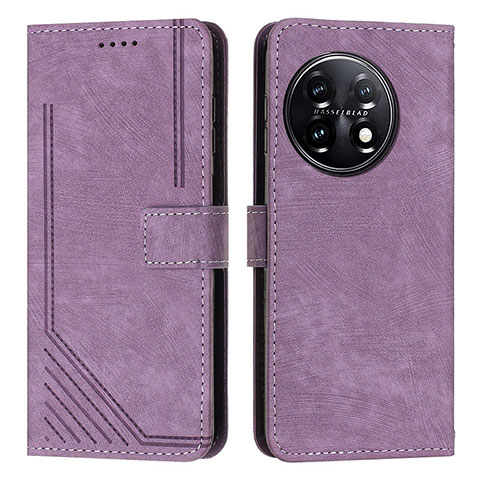 Coque Portefeuille Livre Cuir Etui Clapet Y07X pour OnePlus 11 5G Violet