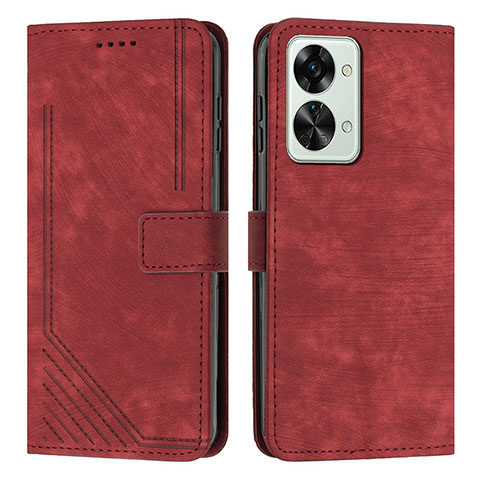 Coque Portefeuille Livre Cuir Etui Clapet Y07X pour OnePlus Nord 2T 5G Rouge