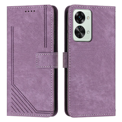 Coque Portefeuille Livre Cuir Etui Clapet Y07X pour OnePlus Nord 2T 5G Violet