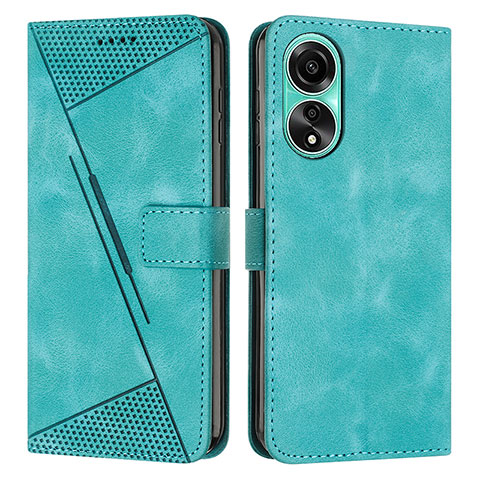 Coque Portefeuille Livre Cuir Etui Clapet Y07X pour Oppo A18 Vert