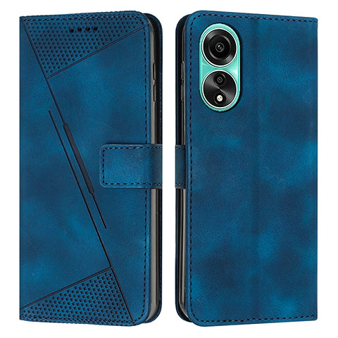 Coque Portefeuille Livre Cuir Etui Clapet Y07X pour Oppo A38 Bleu