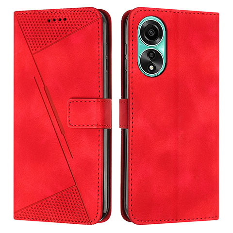 Coque Portefeuille Livre Cuir Etui Clapet Y07X pour Oppo A38 Rouge