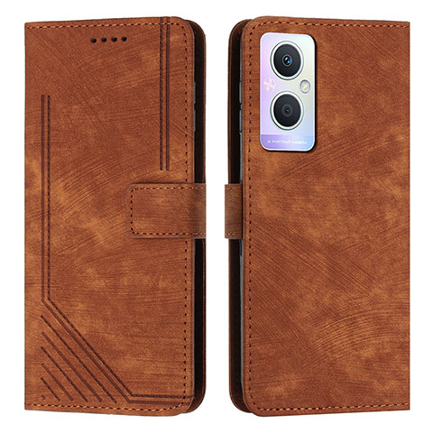 Coque Portefeuille Livre Cuir Etui Clapet Y07X pour Oppo A96 5G Marron