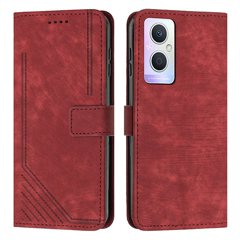 Coque Portefeuille Livre Cuir Etui Clapet Y07X pour Oppo A96 5G Rouge