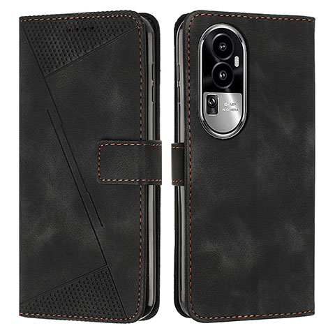 Coque Portefeuille Livre Cuir Etui Clapet Y07X pour Oppo Reno10 Pro+ Plus 5G Noir