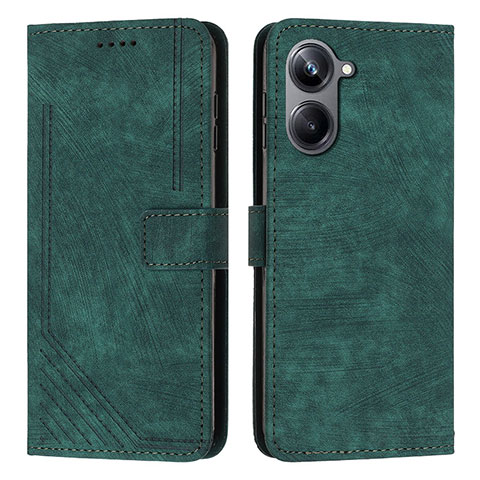 Coque Portefeuille Livre Cuir Etui Clapet Y07X pour Realme 10 Pro 5G Vert