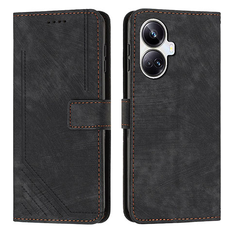 Coque Portefeuille Livre Cuir Etui Clapet Y07X pour Realme 10 Pro+ Plus 5G Noir