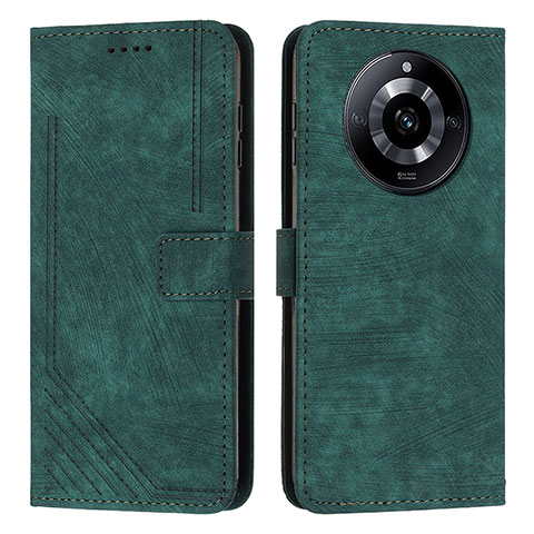 Coque Portefeuille Livre Cuir Etui Clapet Y07X pour Realme 11 Pro 5G Vert