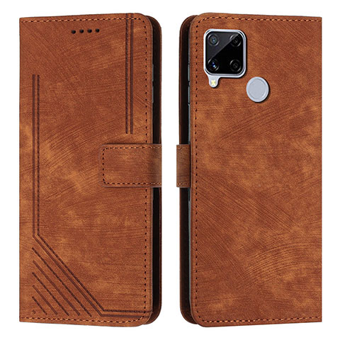 Coque Portefeuille Livre Cuir Etui Clapet Y07X pour Realme 7i RMX2193 Marron