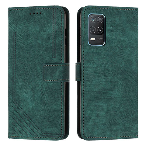 Coque Portefeuille Livre Cuir Etui Clapet Y07X pour Realme 8 5G Vert