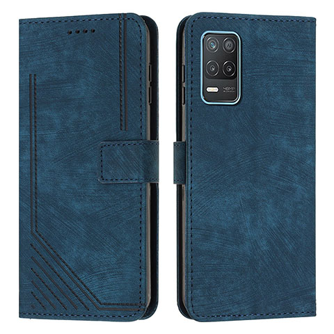 Coque Portefeuille Livre Cuir Etui Clapet Y07X pour Realme 8s 5G Bleu