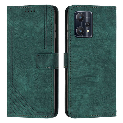 Coque Portefeuille Livre Cuir Etui Clapet Y07X pour Realme 9 4G Vert