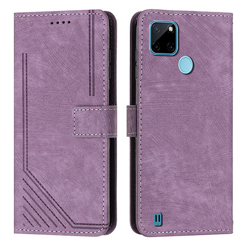 Coque Portefeuille Livre Cuir Etui Clapet Y07X pour Realme C25Y India Rouge