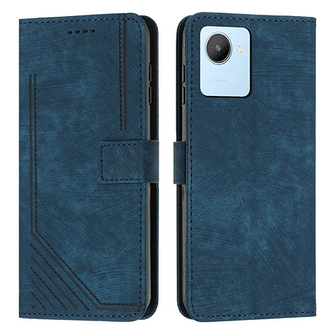 Coque Portefeuille Livre Cuir Etui Clapet Y07X pour Realme C30 Bleu