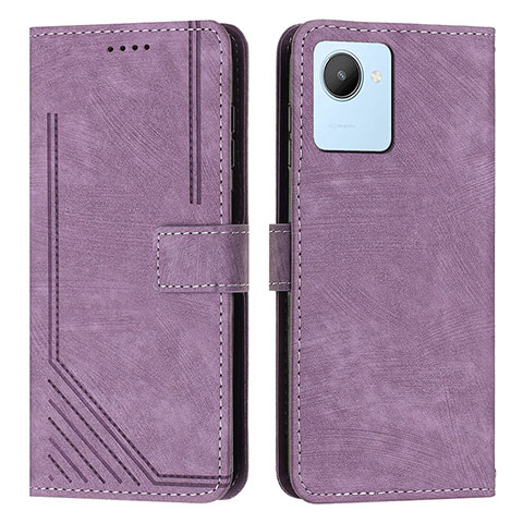 Coque Portefeuille Livre Cuir Etui Clapet Y07X pour Realme C30 Rouge