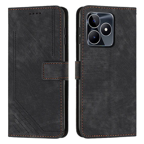 Coque Portefeuille Livre Cuir Etui Clapet Y07X pour Realme C51 Noir