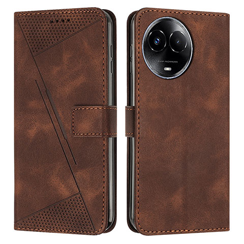 Coque Portefeuille Livre Cuir Etui Clapet Y07X pour Realme V50s 5G Marron