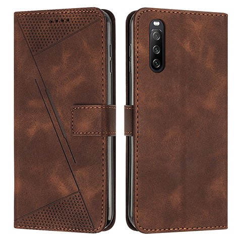 Coque Portefeuille Livre Cuir Etui Clapet Y07X pour Sony Xperia 10 IV Marron