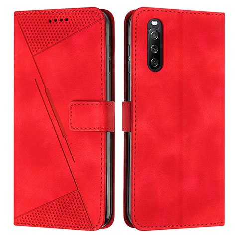 Coque Portefeuille Livre Cuir Etui Clapet Y07X pour Sony Xperia 10 IV Rouge