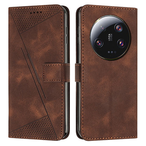 Coque Portefeuille Livre Cuir Etui Clapet Y07X pour Xiaomi Mi 13 Ultra 5G Marron