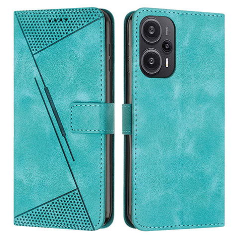 Coque Portefeuille Livre Cuir Etui Clapet Y07X pour Xiaomi Poco F5 5G Vert