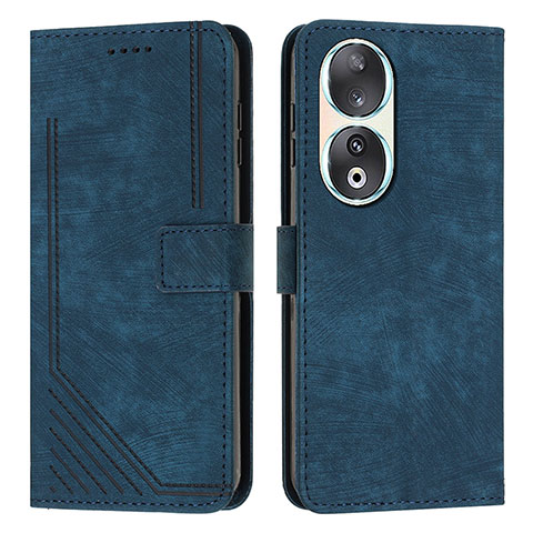 Coque Portefeuille Livre Cuir Etui Clapet Y08X pour Huawei Honor 90 5G Bleu