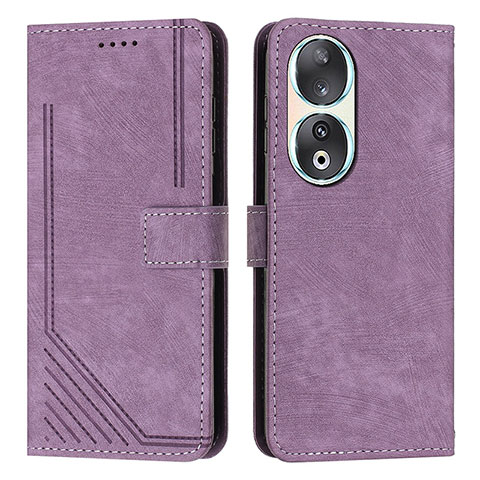 Coque Portefeuille Livre Cuir Etui Clapet Y08X pour Huawei Honor 90 5G Violet