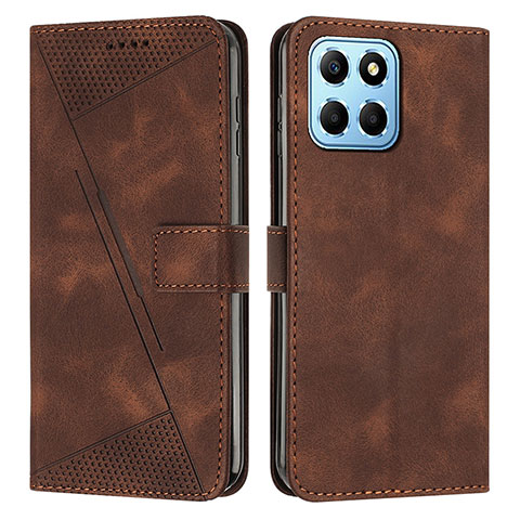 Coque Portefeuille Livre Cuir Etui Clapet Y08X pour Huawei Honor X6S Marron