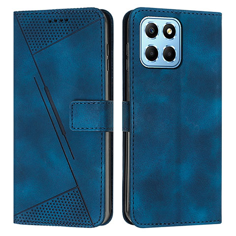 Coque Portefeuille Livre Cuir Etui Clapet Y08X pour Huawei Honor X8 5G Bleu