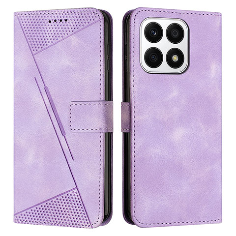 Coque Portefeuille Livre Cuir Etui Clapet Y08X pour Huawei Honor X8a 4G Violet