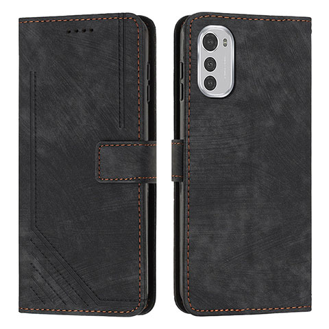 Coque Portefeuille Livre Cuir Etui Clapet Y08X pour Motorola Moto E32s Noir