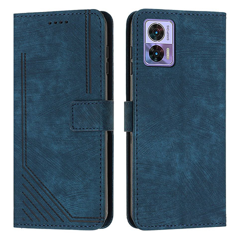 Coque Portefeuille Livre Cuir Etui Clapet Y08X pour Motorola Moto Edge 30 Lite 5G Bleu