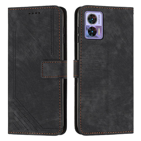 Coque Portefeuille Livre Cuir Etui Clapet Y08X pour Motorola Moto Edge 30 Lite 5G Noir