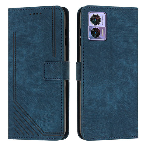 Coque Portefeuille Livre Cuir Etui Clapet Y08X pour Motorola Moto Edge 30 Neo 5G Bleu