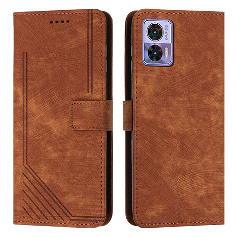 Coque Portefeuille Livre Cuir Etui Clapet Y08X pour Motorola Moto Edge 30 Neo 5G Marron