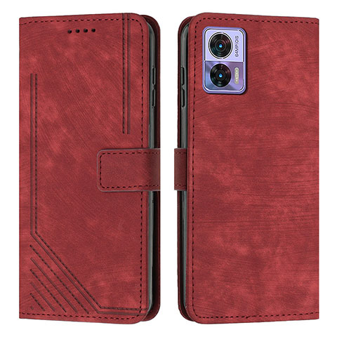 Coque Portefeuille Livre Cuir Etui Clapet Y08X pour Motorola Moto Edge 30 Neo 5G Rouge