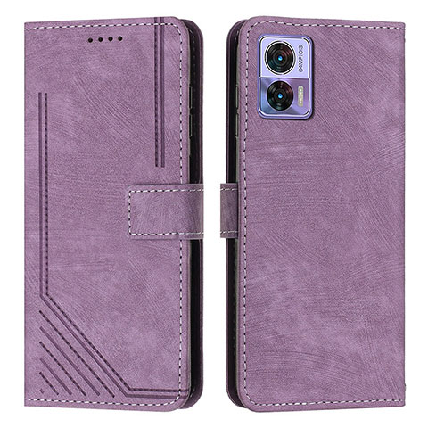 Coque Portefeuille Livre Cuir Etui Clapet Y08X pour Motorola Moto Edge 30 Neo 5G Violet