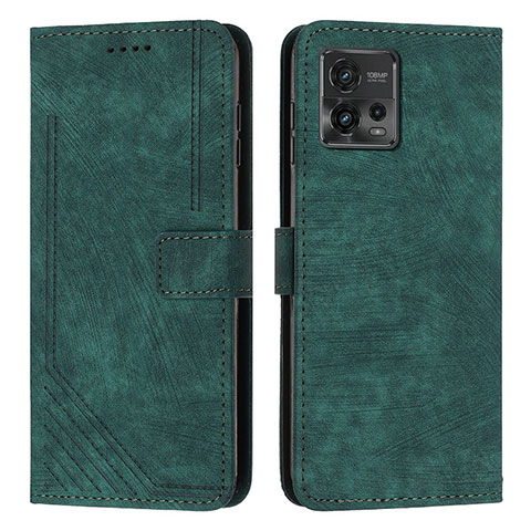 Coque Portefeuille Livre Cuir Etui Clapet Y08X pour Motorola Moto G72 Vert