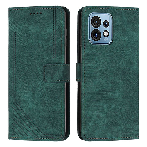 Coque Portefeuille Livre Cuir Etui Clapet Y08X pour Motorola Moto X40 5G Vert