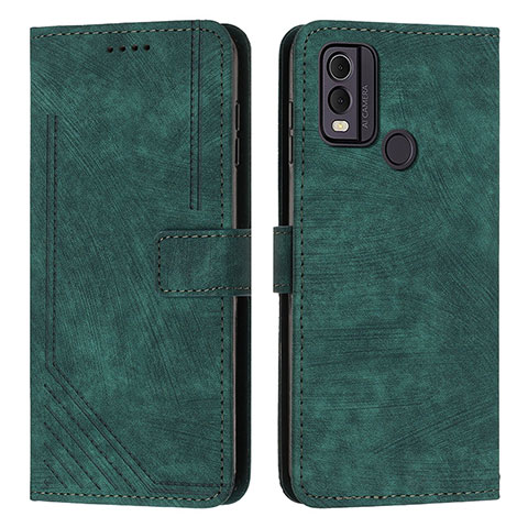 Coque Portefeuille Livre Cuir Etui Clapet Y08X pour Nokia C22 Vert