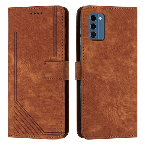 Coque Portefeuille Livre Cuir Etui Clapet Y08X pour Nokia C300 Marron