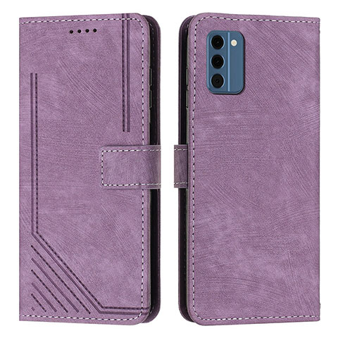 Coque Portefeuille Livre Cuir Etui Clapet Y08X pour Nokia C300 Violet