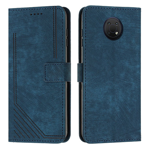 Coque Portefeuille Livre Cuir Etui Clapet Y08X pour Nokia G10 Bleu