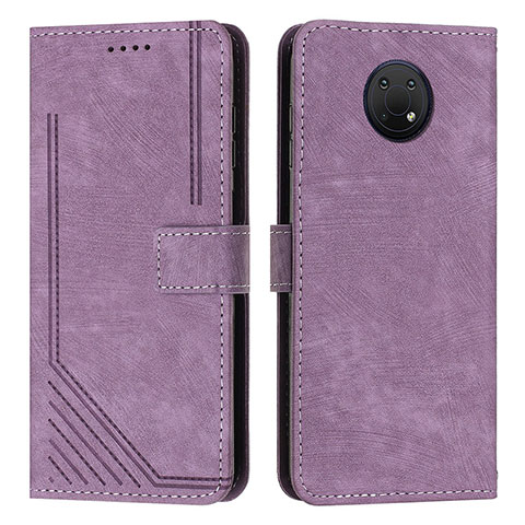 Coque Portefeuille Livre Cuir Etui Clapet Y08X pour Nokia G10 Violet