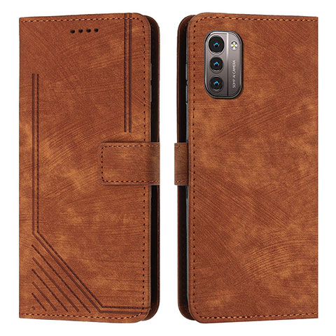 Coque Portefeuille Livre Cuir Etui Clapet Y08X pour Nokia G11 Marron