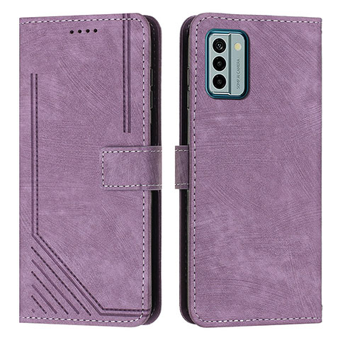 Coque Portefeuille Livre Cuir Etui Clapet Y08X pour Nokia G22 Violet