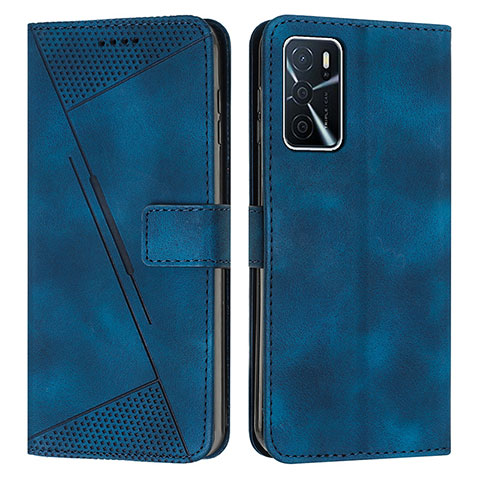 Coque Portefeuille Livre Cuir Etui Clapet Y08X pour Oppo A16 Bleu