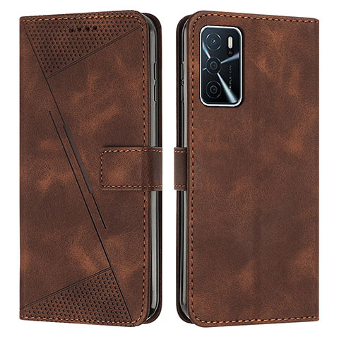 Coque Portefeuille Livre Cuir Etui Clapet Y08X pour Oppo A16 Marron