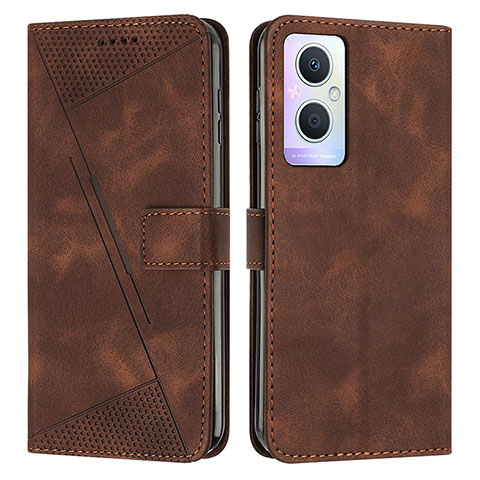 Coque Portefeuille Livre Cuir Etui Clapet Y08X pour Oppo A96 5G Marron