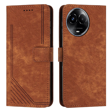 Coque Portefeuille Livre Cuir Etui Clapet Y08X pour Realme V50 5G Marron